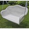White Resin Wicker Porch Swing with 4-ft Hanging Chain for Patio Relaxation